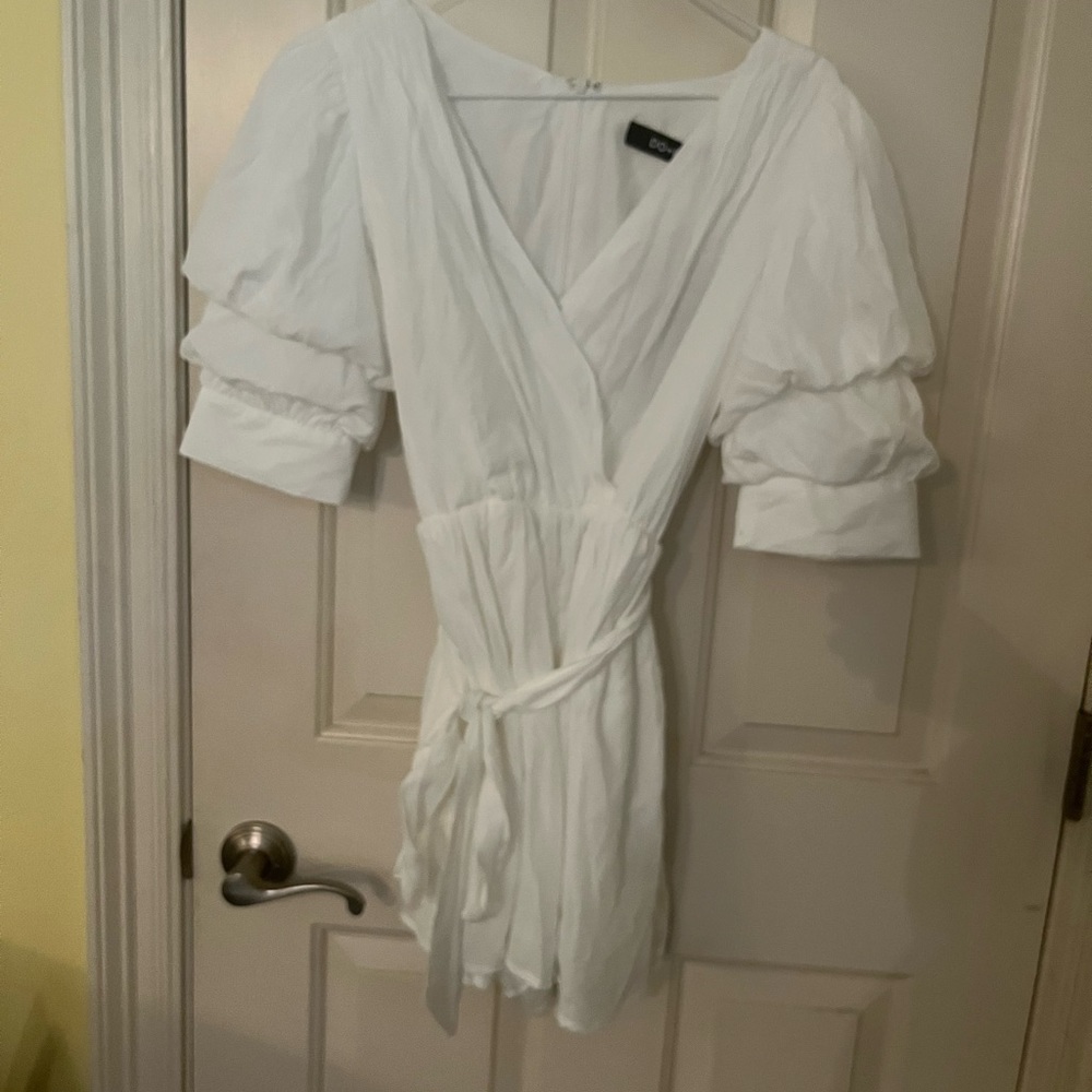 Do Be white romper. New with tags. Tie At waist